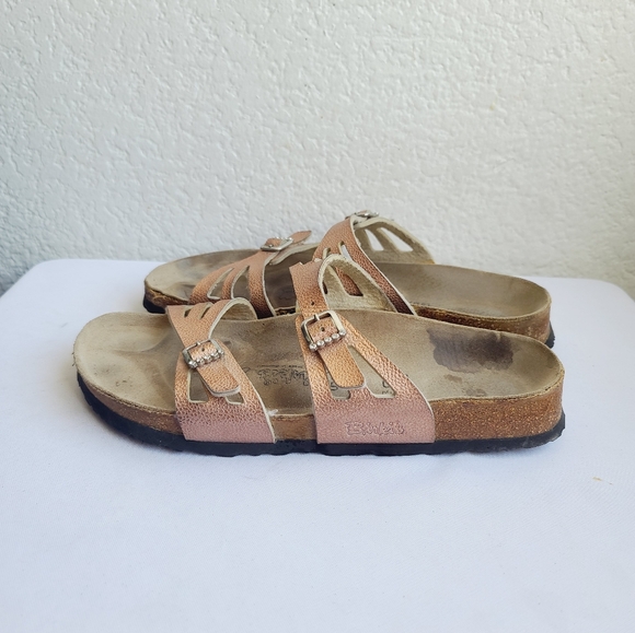 Birkenstock Metallic Sandals with Adjustable Straps Size L9 - Picture 2 of 7